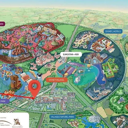 Disneyland Paris 70m² Face Parc, Place Ariane * Serris
